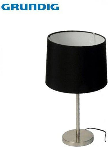Grundig 51440 Material Textil Lampă de masă cu Abajur Roz și Bază Argintiu