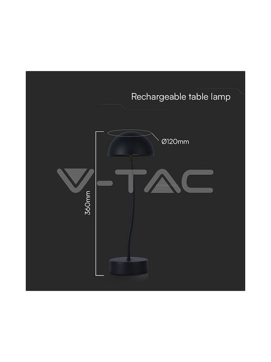 V-TAC Метална Настолна лампа LED с Черен Абажур и Основа