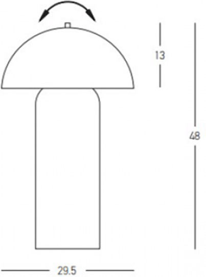Zambelis Lights Ceramic Table Lamp for Socket E27 with Black Shade and Base