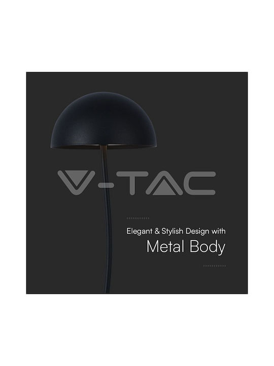 V-TAC Метална Настолна лампа LED с Черен Абажур и Основа