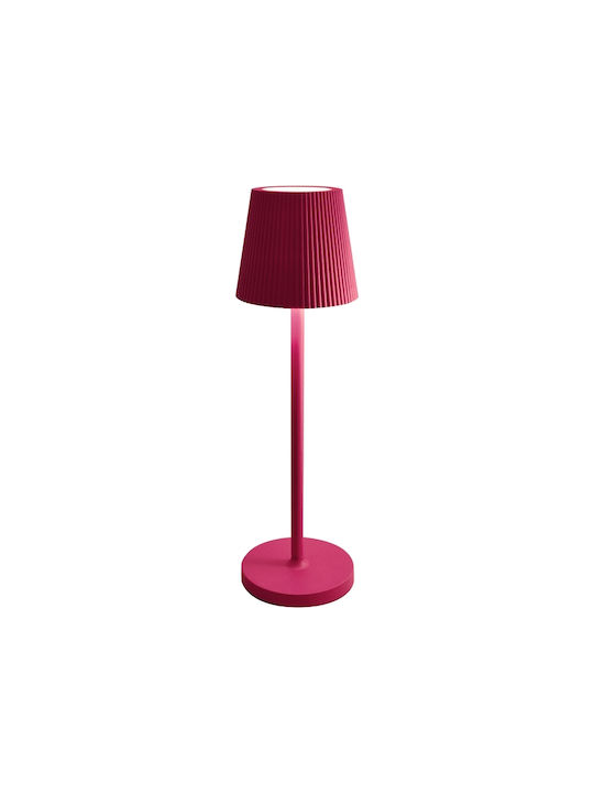 Bot Lighting Μεταλλικό Πορτατίφ LED με Κόκκινο Καπέλο και Βάση Raspberry Red