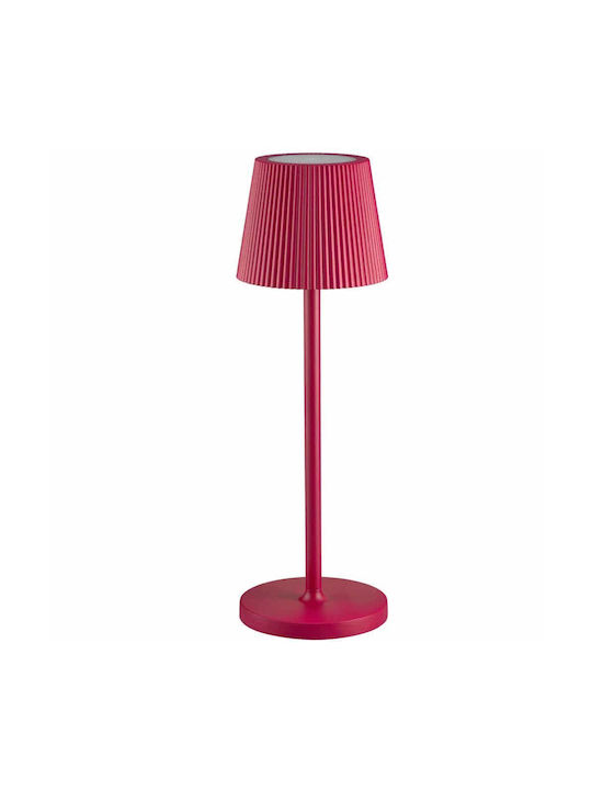 Bot Lighting Μεταλλικό Πορτατίφ LED με Κόκκινο Καπέλο και Βάση Raspberry Red
