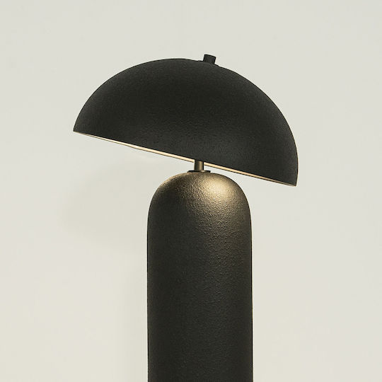 Zambelis Lights Ceramic Table Lamp for Socket E27 with Black Shade and Base