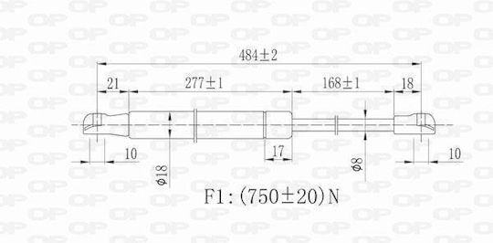 Open Parts Αμορτισέρ Πορτ Μπαγκάζ για Audi A5