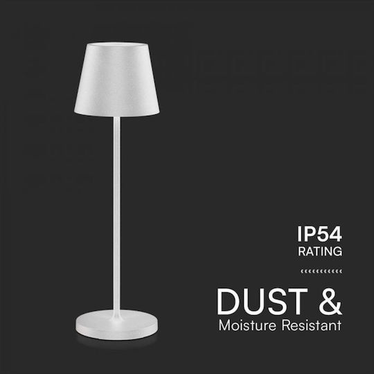 V-TAC Metal Table Lamp LED with White Shade and Base