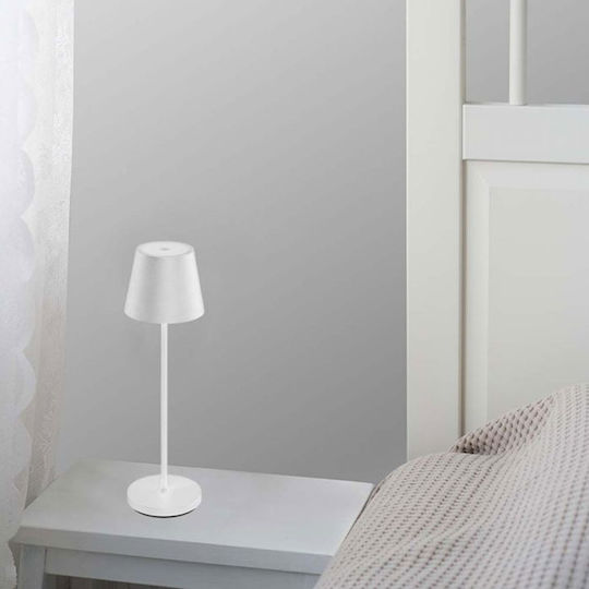 V-TAC Metal Table Lamp LED with White Shade and Base