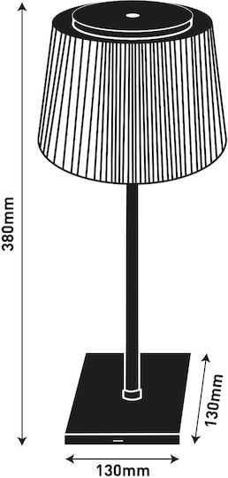Avide ABLDL-USB-W-4W Metal Table Lamp LED with White Shade and Base