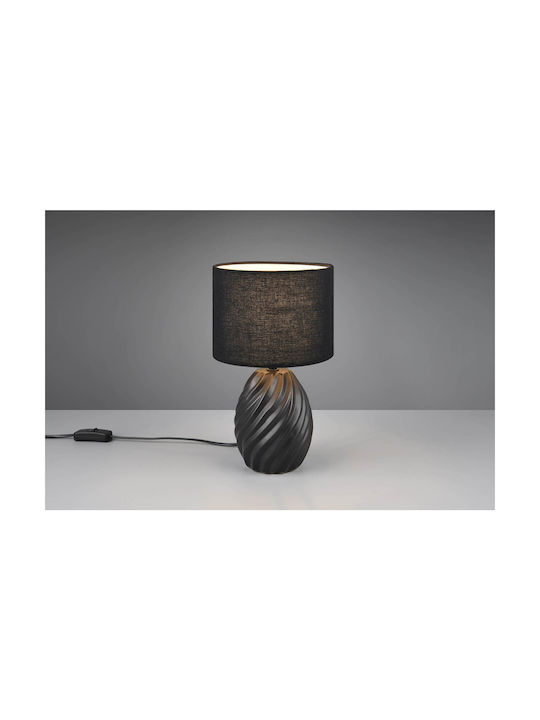Trio Lighting Κεραμικό Πορτατίφ για Ντουί E14 LED με Μαύρο Καπέλο και Βάση