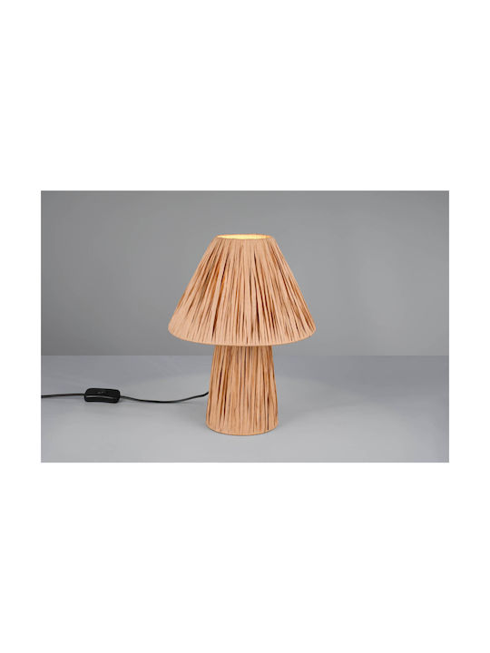 Trio Lighting Lampă de masă pentru Soclu E14 cu Abajur Maro și Bază