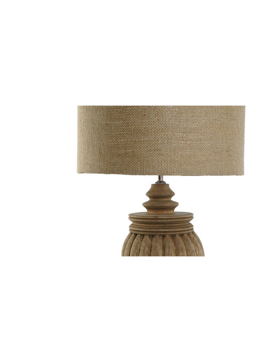 Home Esprit Wood Table Lamp with Brown Shade and Base