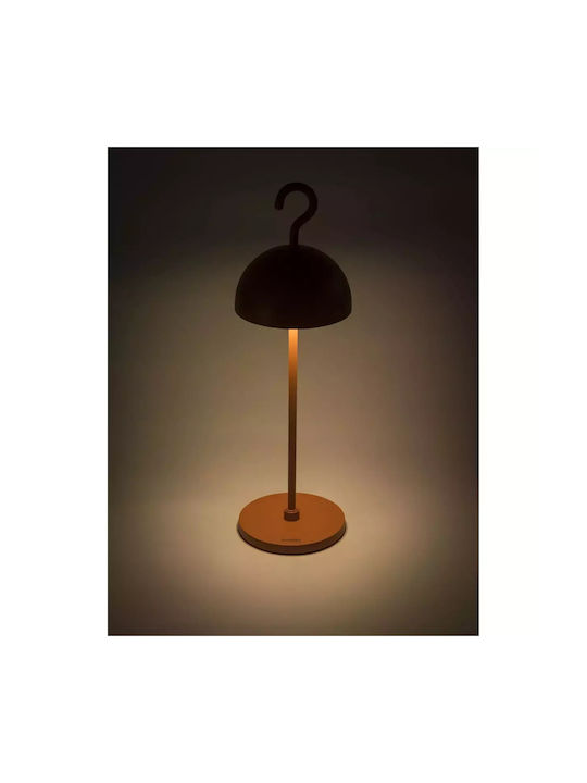 Sompex Metal Table Lamp LED with Orange Shade and Base