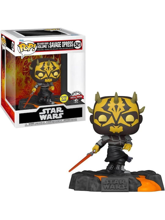 Funko Pop! Boxing: Star Wars: Red Saber Collection - Darth Savage Opress (GITD) Bobble-Head & Glows in the Dark Special Edition