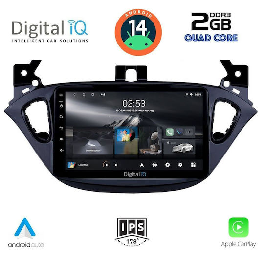 Digital IQ Ηχοσύστημα Αυτοκινήτου για Opel Adam / Corsa 2014-2021 (Bluetooth/USB/AUX/WiFi/GPS/Apple-Carplay/Android-Auto) με Οθόνη Αφής 9"