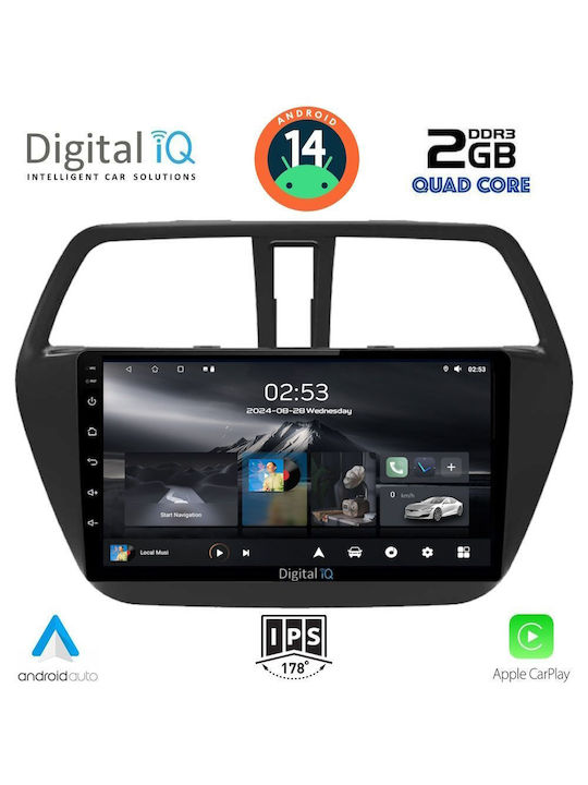 Digital IQ Ηχοσύστημα Αυτοκινήτου για Suzuki SX4 S-Cross 2014 (Bluetooth/USB/AUX/WiFi/GPS/Apple-Carplay/Android-Auto) με Οθόνη Αφής 9"