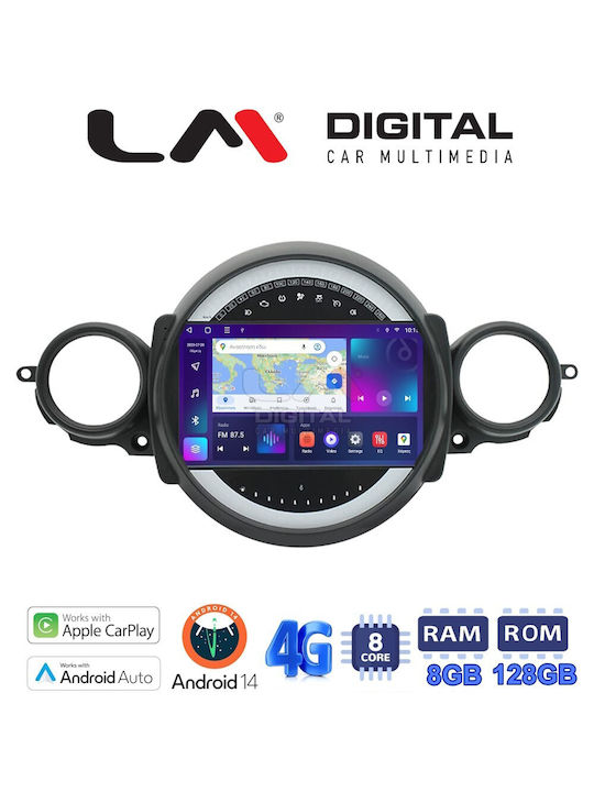 LM Digital Car Audio System for Mini Cooper / Clubman / Roadster 2007 > 2014 (Bluetooth/USB/WiFi/GPS/Apple-Carplay/Android-Auto) with Touch Screen 9"