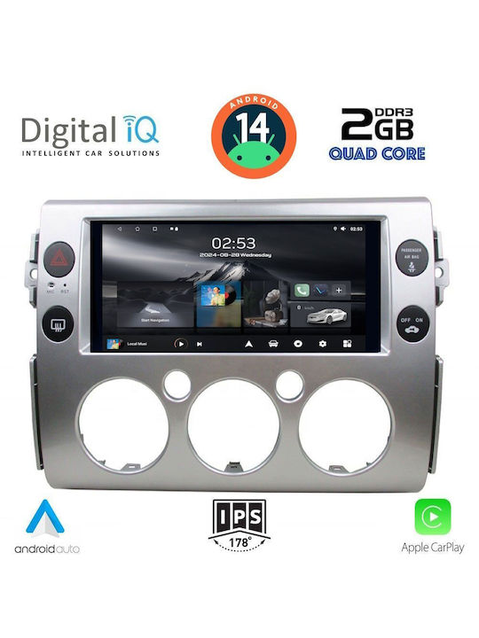 Digital IQ Ηχοσύστημα Αυτοκινήτου για Toyota FJ 2007-2013 (Bluetooth/USB/AUX/WiFi/GPS/Apple-Carplay/Android-Auto) με Οθόνη Αφής 9"