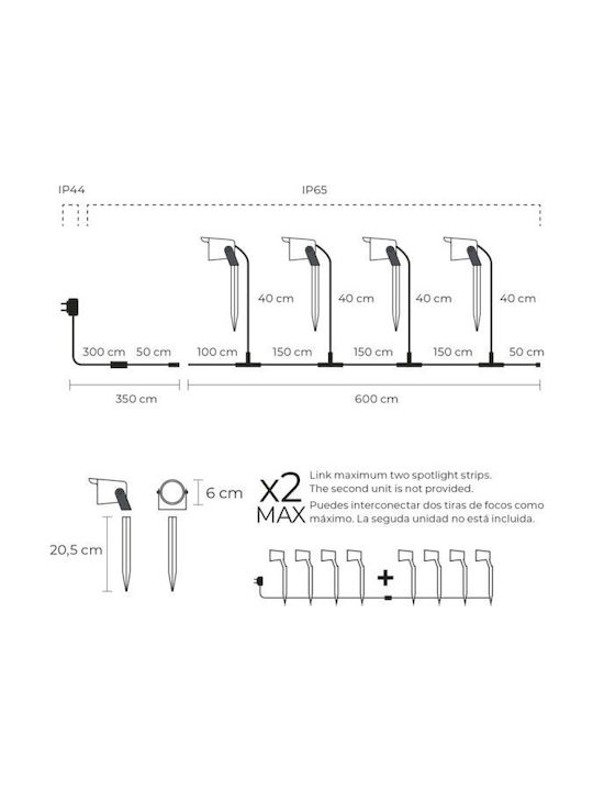 Ksix Ksix Außenstehlampe LED 18W Mit Warmes Weiß Licht IP65 Schwarz