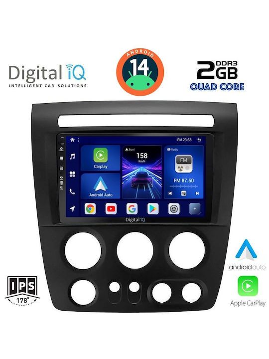 Digital IQ Car Audio System Hummer H3 2005-2009 (Bluetooth/USB/AUX/WiFi/GPS/Apple-Carplay/Android-Auto) with Touch Screen 9"