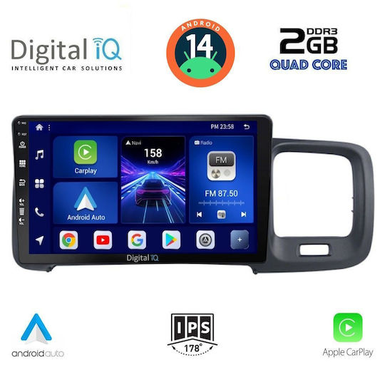 Digital IQ Ηχοσύστημα Αυτοκινήτου για Volvo S60 2010-2018 (Bluetooth/USB/AUX/WiFi/GPS/Apple-Carplay/Android-Auto) με Οθόνη Αφής 9"