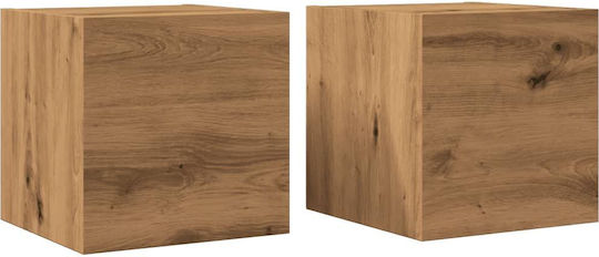 Hängeschrank fürs Wohnzimmer aus Spanplatte Braun 30,5 x 30 x 30 cm