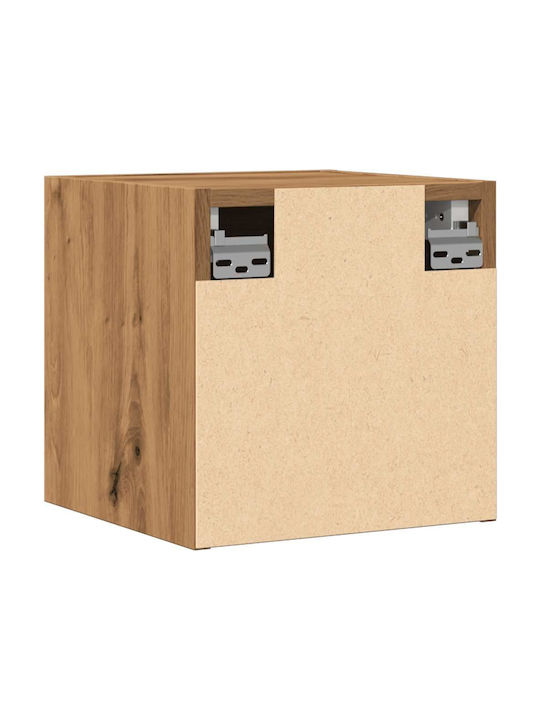 Wall Mounted Living Room Cabinet made of Particle Board Brown 30.5x30x30cm