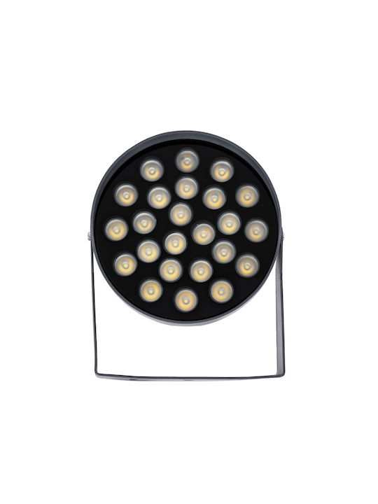 GloboStar Flood-nigma Lampă De Podea Pentru Exterior LED Mașină De Spălat Pe Perete 24W Cu Lumină Alb Natural IP65 Gri