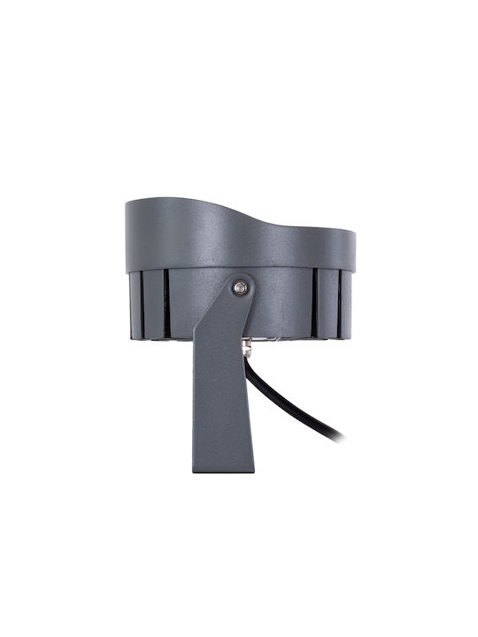 GloboStar Flood-nigma Lampă De Podea Pentru Exterior LED Mașină De Spălat Pe Perete 24W Cu Lumină Alb Natural IP65 Gri