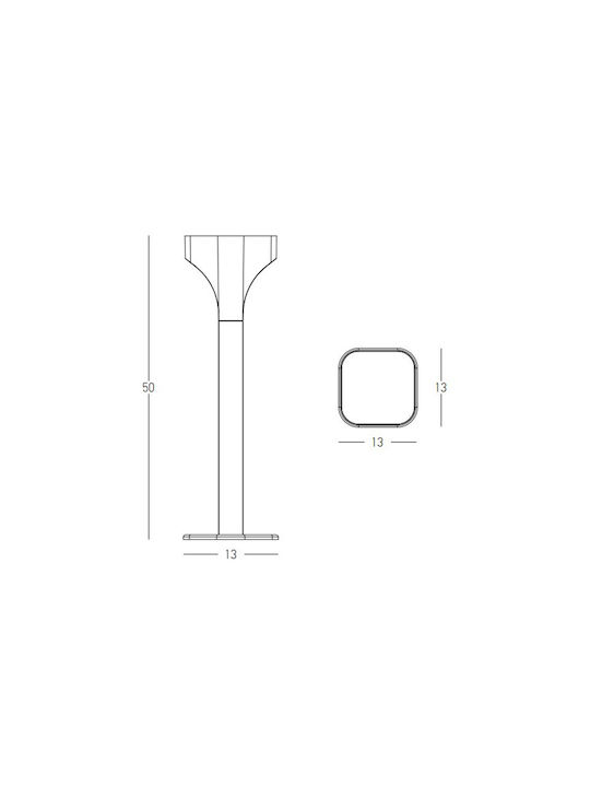 Zambelis Lights Small Post LED 11W 50x13x13cm