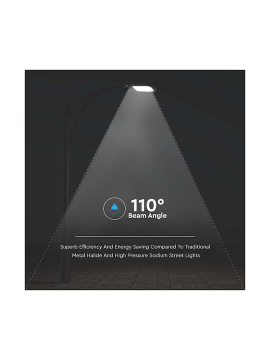 V-TAC Εξωτερικό Φωτιστικό LED Δρόμου 100W με Ψυχρό Λευκό Φως IP65 Μαύρο