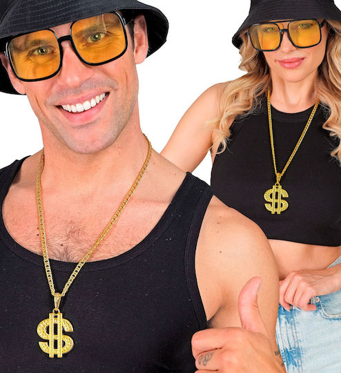 Accessory Necklace Gold Chain Dollar 70 Cm