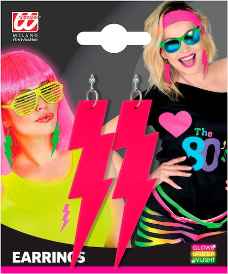 Cercei Accesorii "Cercei Fulger Neon Roz Anii '80"