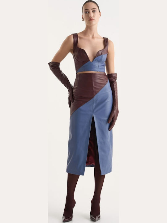 Women's Blouse Corset Baby Blue, Bordeaux