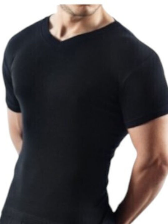 Vero by Aslanis Men's Undershirt Short-sleeved BLACK