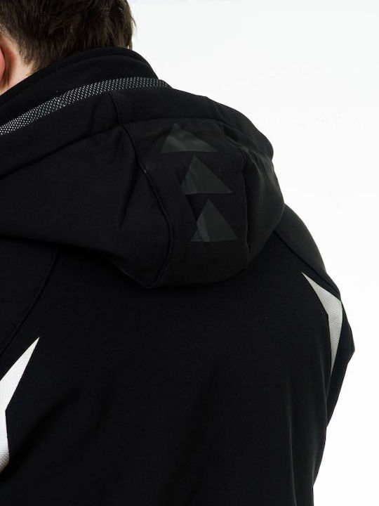 Techno Geacă Softshell Iarna Waterproof și cu Protecție Împotriva Vântului Neagră