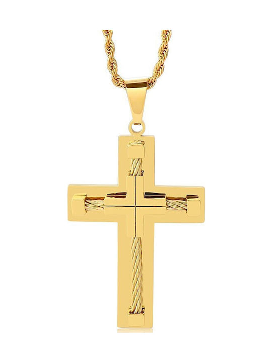 Jooliete Herren Kreuz aus Stahl mit Kette
