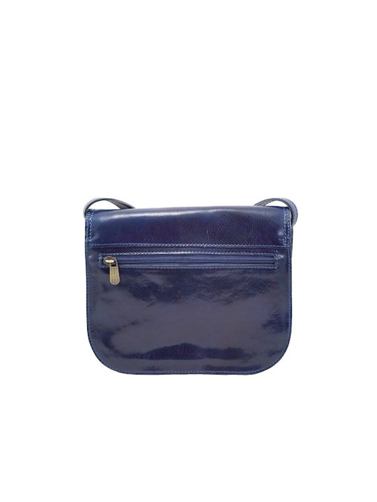 Leder Damentasche Umhängetasche Blau