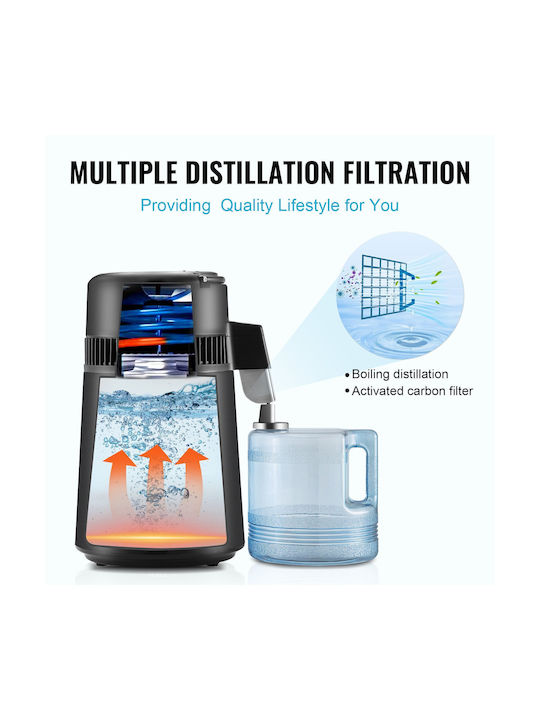 Vevor Wasserflasche Rostfreier Stahl 4000ml Gray