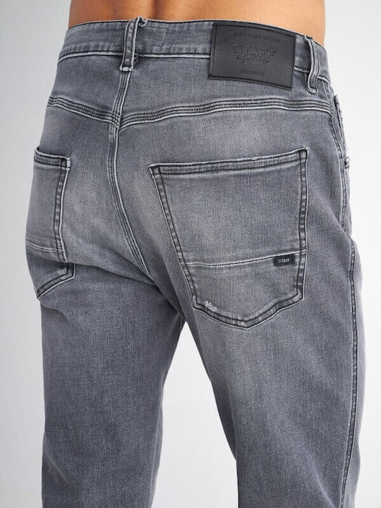 Sapphire Ανδρικό Παντελόνι Τζιν με Slim Tapered Εφαρμογή Grey