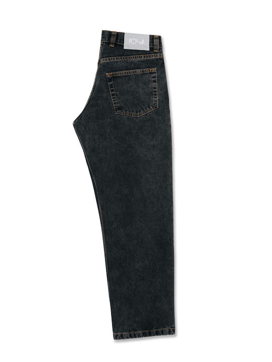 Ανδρικό Παντελόνι Τζιν με Regular Straight Εφαρμογή Washed Black