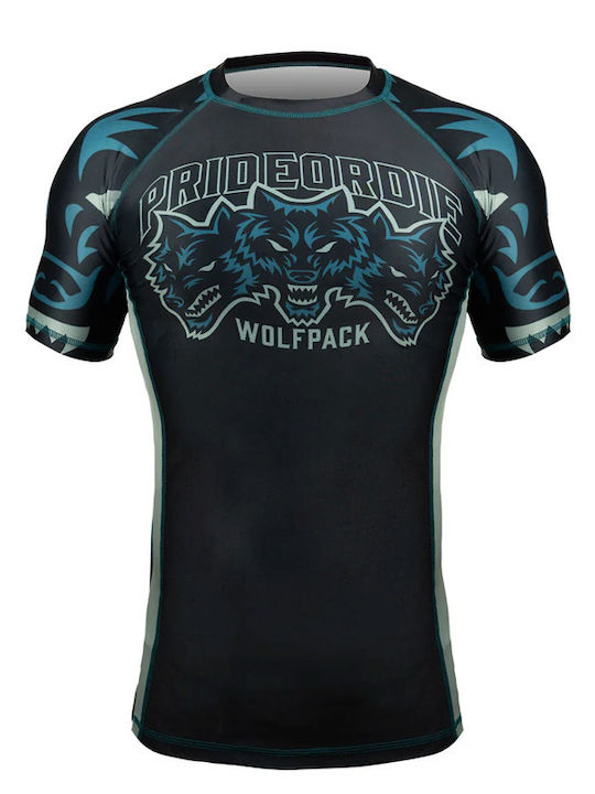 PrideOrDie Short Sleeve Shirt POD260 for Jiu-Jitsu Black