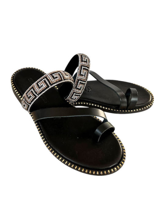 Sandale Casual Damă Din Piele Negru