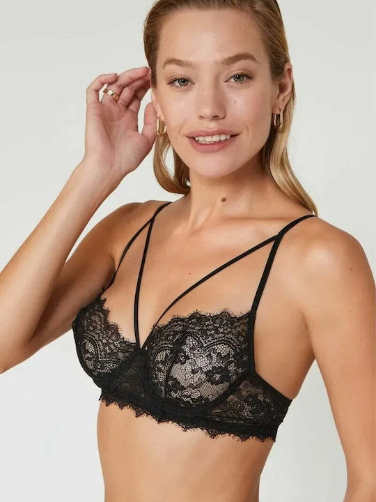 Dyana Lace Underwear Set with Bra & Brazil White
