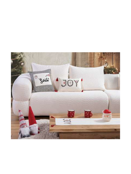 Nef-Nef Homeware Коледна декоративна възглавница Christmas Is All Around 30x45 екрю Nef-nef Homeware