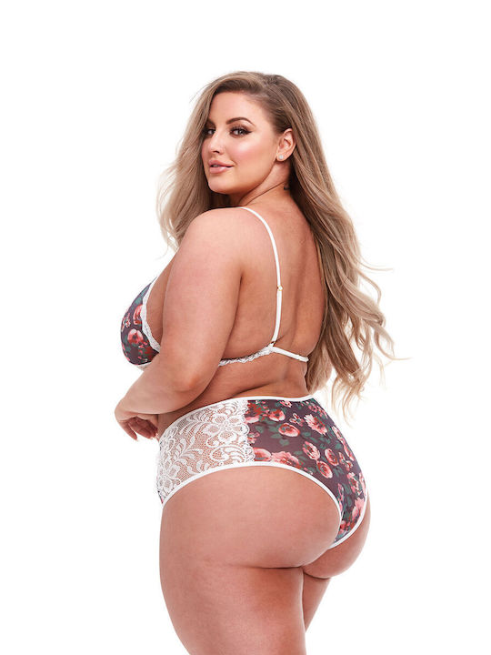 Baci Lingerie Lace Underwear Set with Slip Floral & Lace