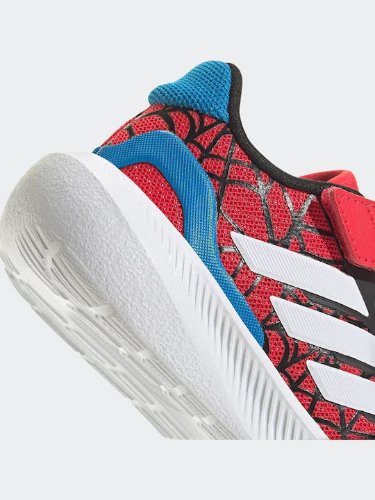 Marvel Spider-Man Runfalcon 3.0 Kids Sports Shoes with Hoop & Loop Closure Pure Ruby / Cloud White / Bright Blue