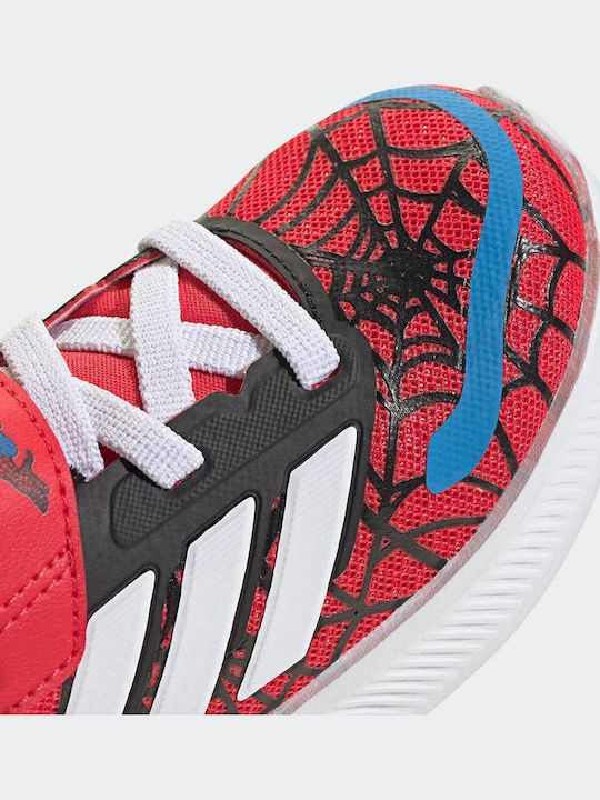 Marvel Spider-Man Runfalcon 3.0 Kids Sports Shoes with Hoop & Loop Closure Pure Ruby / Cloud White / Bright Blue