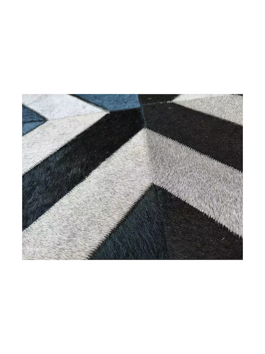Tapicap Χαλί Ορθογώνιο Δερμάτινο Silver L. Beige Black 170x240cm
