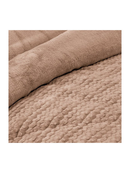 Lino Home Bettbezug Großes Doppelbett 220x240cm Stacy Salmon 800 GSMGsm