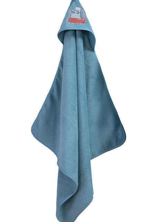 Nef-Nef Homeware Hooded Baby Bath Towel Blue