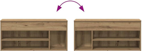Entry Furniture with Shoe Rack Coffee 102x30.5x45cm